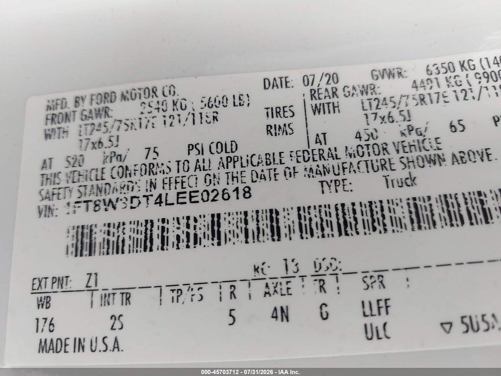 1FT8W3DT4LEE02618 2020 FORD F-350 photo no. 8