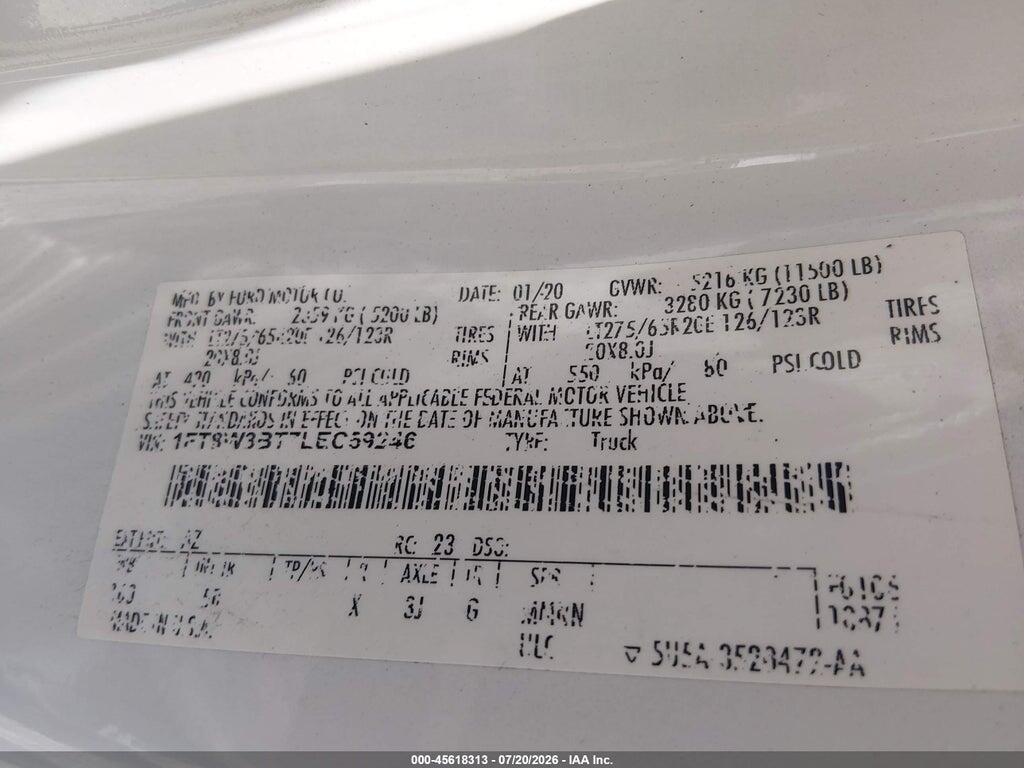 1FT8W3BT7LEC59246 2020 FORD F-350 photo no. 9