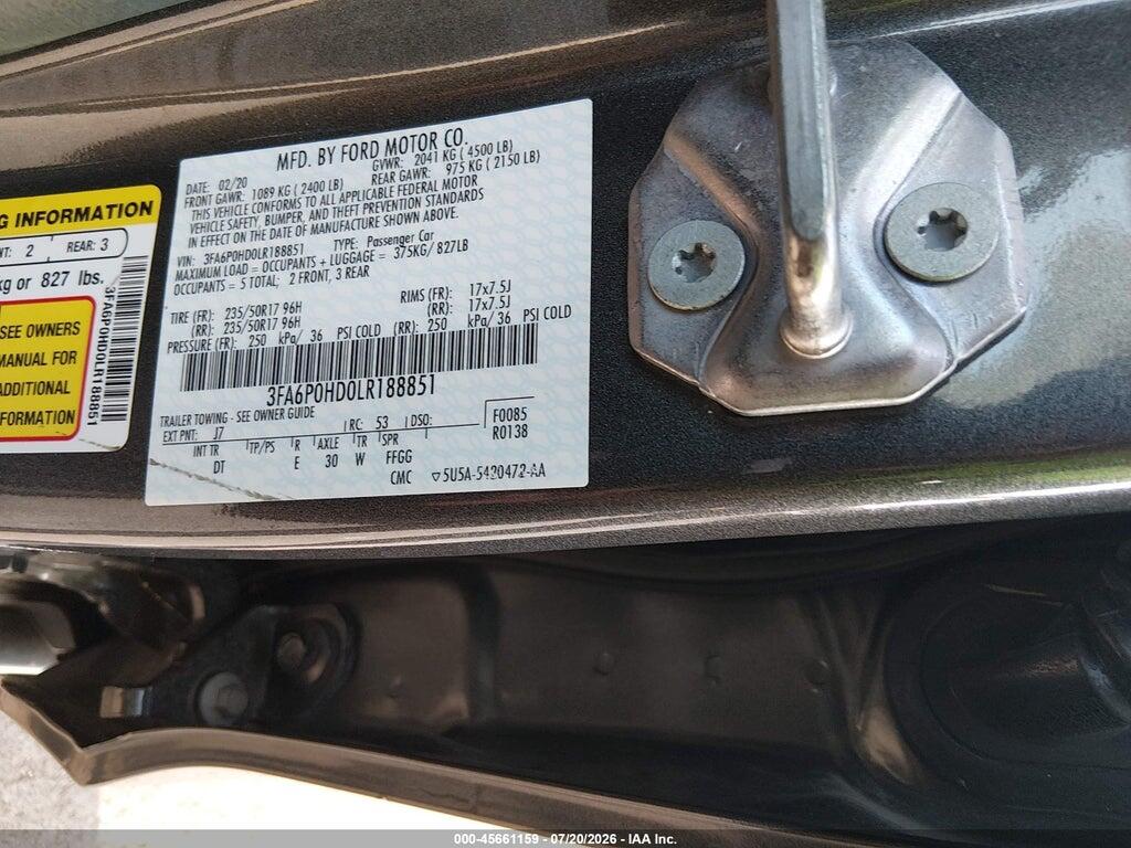 3FA6P0HD0LR188851 2020 FORD FUSION photo no. 9