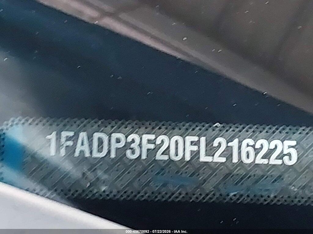 1FADP3F20FL216225 2015 FORD FOCUS photo no. 9