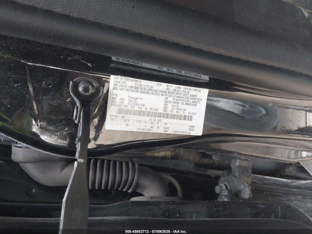 1FADP3F22FL368071 2015 FORD FOCUS photo no. 9