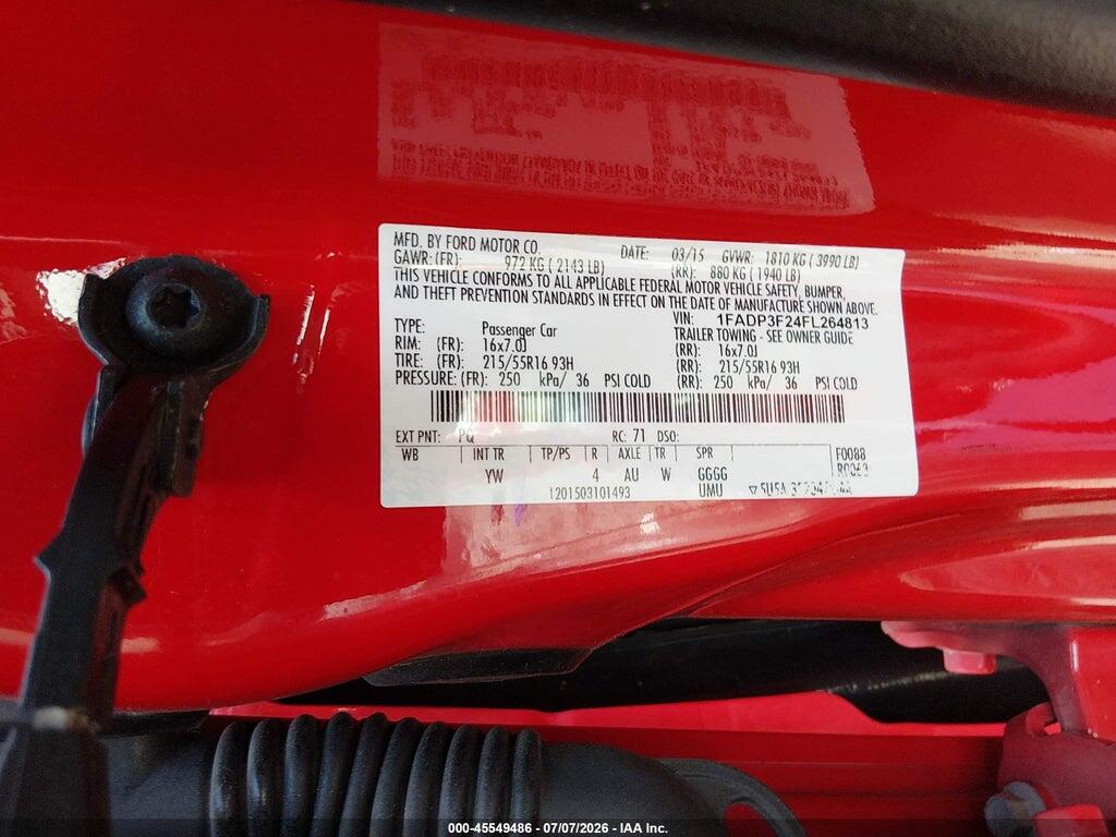 1FADP3F24FL264813 2015 FORD FOCUS photo no. 9