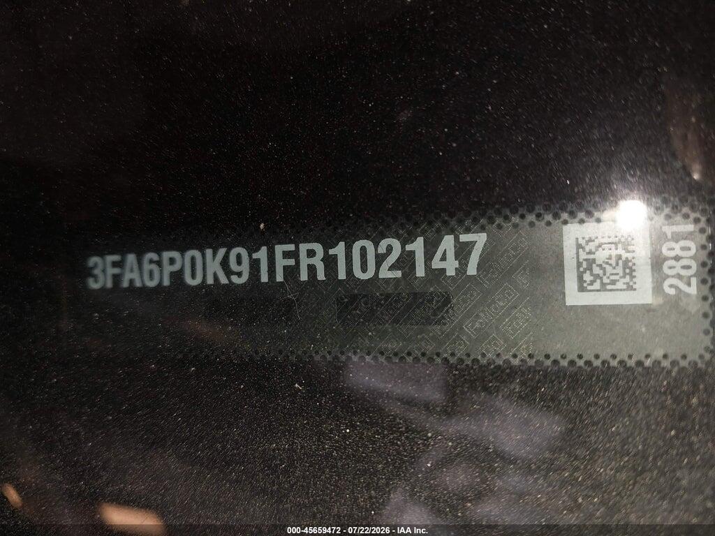 3FA6P0K91FR102147 2015 FORD FUSION photo no. 9