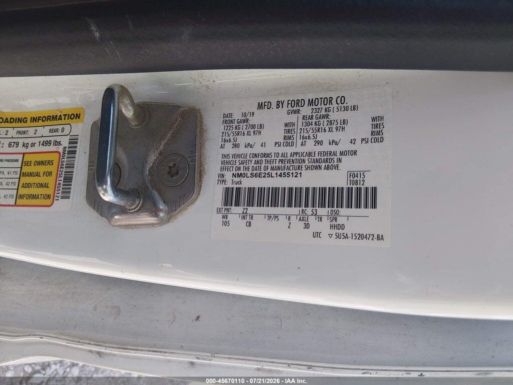 NM0LS6E25L1455121 2020 FORD TRANSIT CONNECT photo no. 9