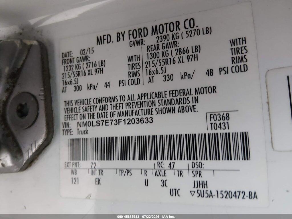 NM0LS7E73F1203633 2015 FORD TRANSIT CONNECT photo no. 9