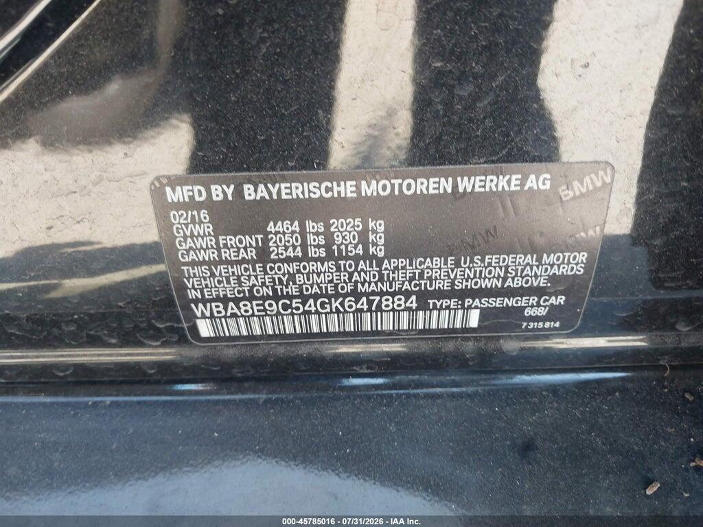 WBA8E9C54GK647884 2016 BMW 328I photo no. 9