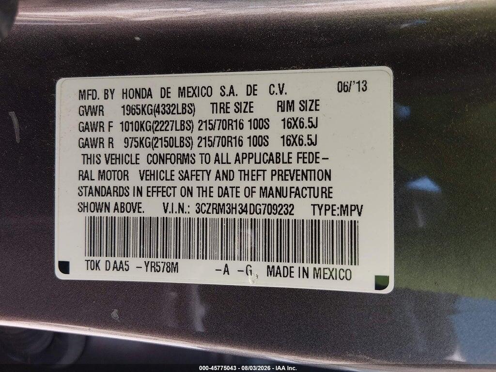 3CZRM3H34DG709232 2013 HONDA CR-V photo no. 9