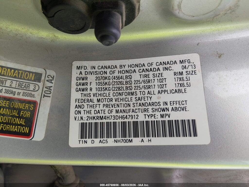 2HKRM4H73DH647912 2013 HONDA CR-V photo no. 9