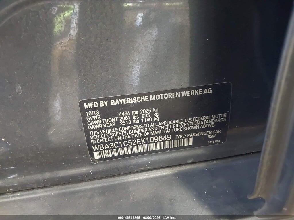 WBA3C1C52EK109649 2014 BMW 328I photo no. 9