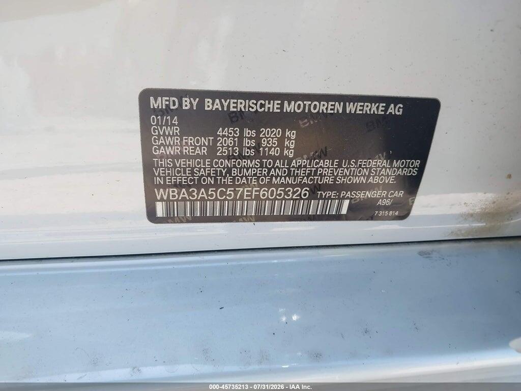 WBA3A5C57EF605326 2014 BMW 328I photo no. 9