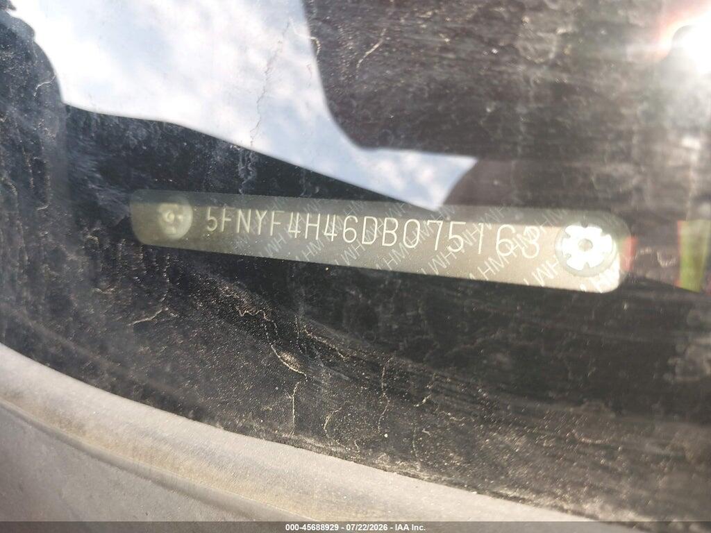 5FNYF4H46DB075163 2013 HONDA PILOT photo no. 9