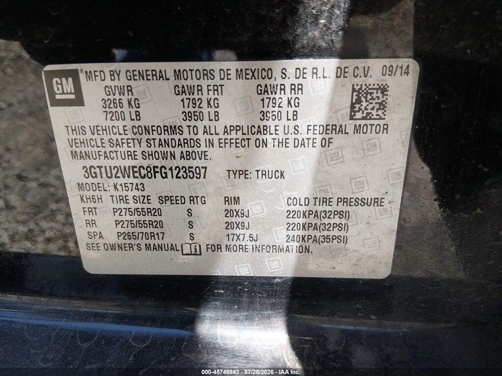 3GTU2WEC8FG123597 2015 GMC SIERRA 1500 photo no. 9