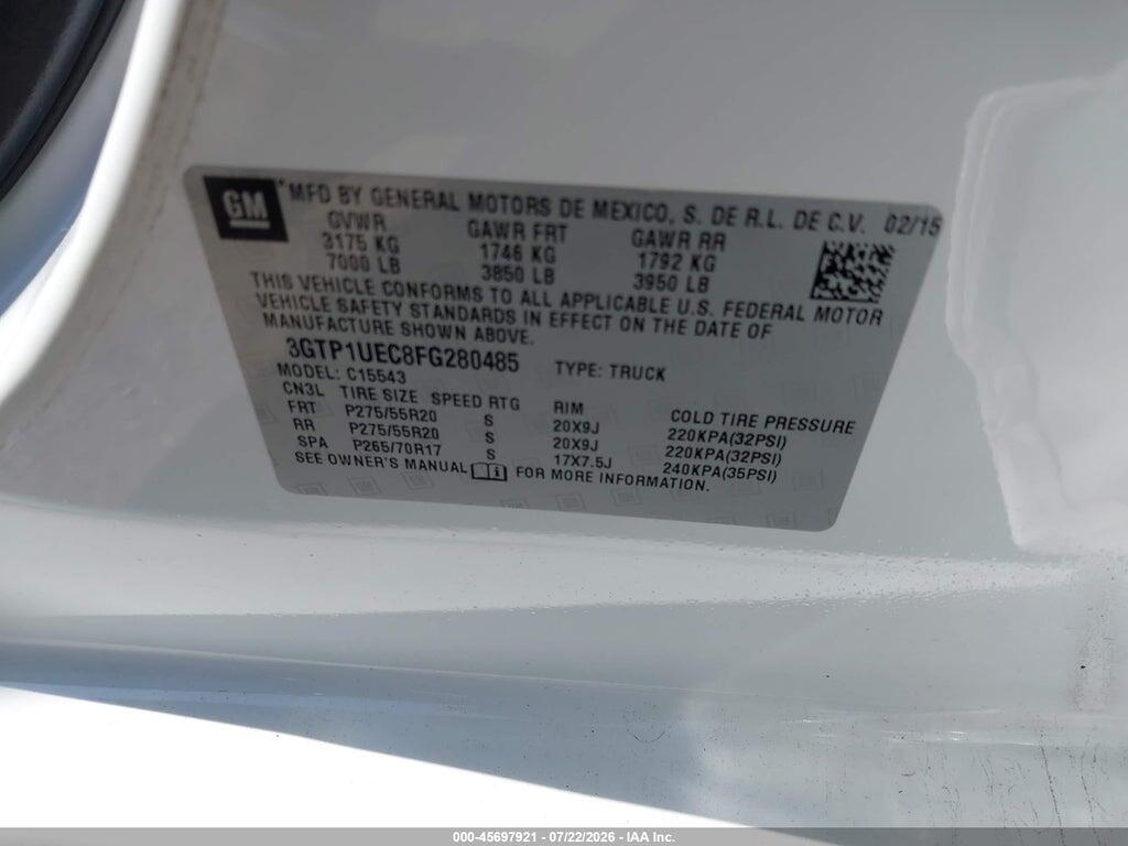 3GTP1UEC8FG280485 2015 GMC SIERRA 1500 photo no. 9