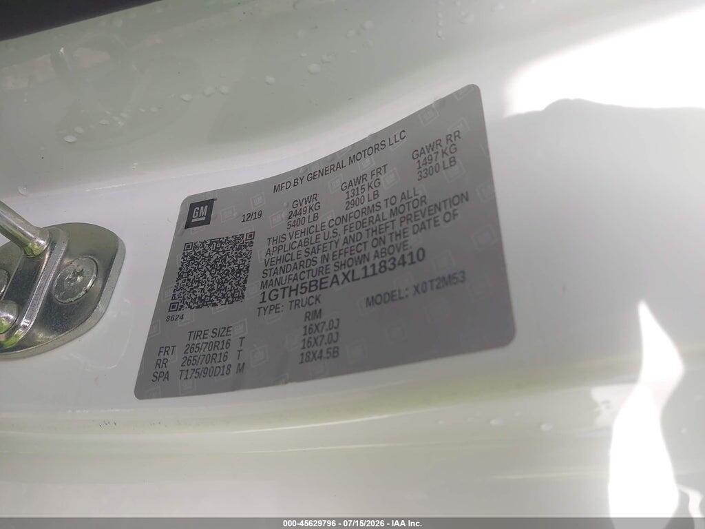 1GTH5BEAXL1183410 2020 GMC CANYON photo no. 9