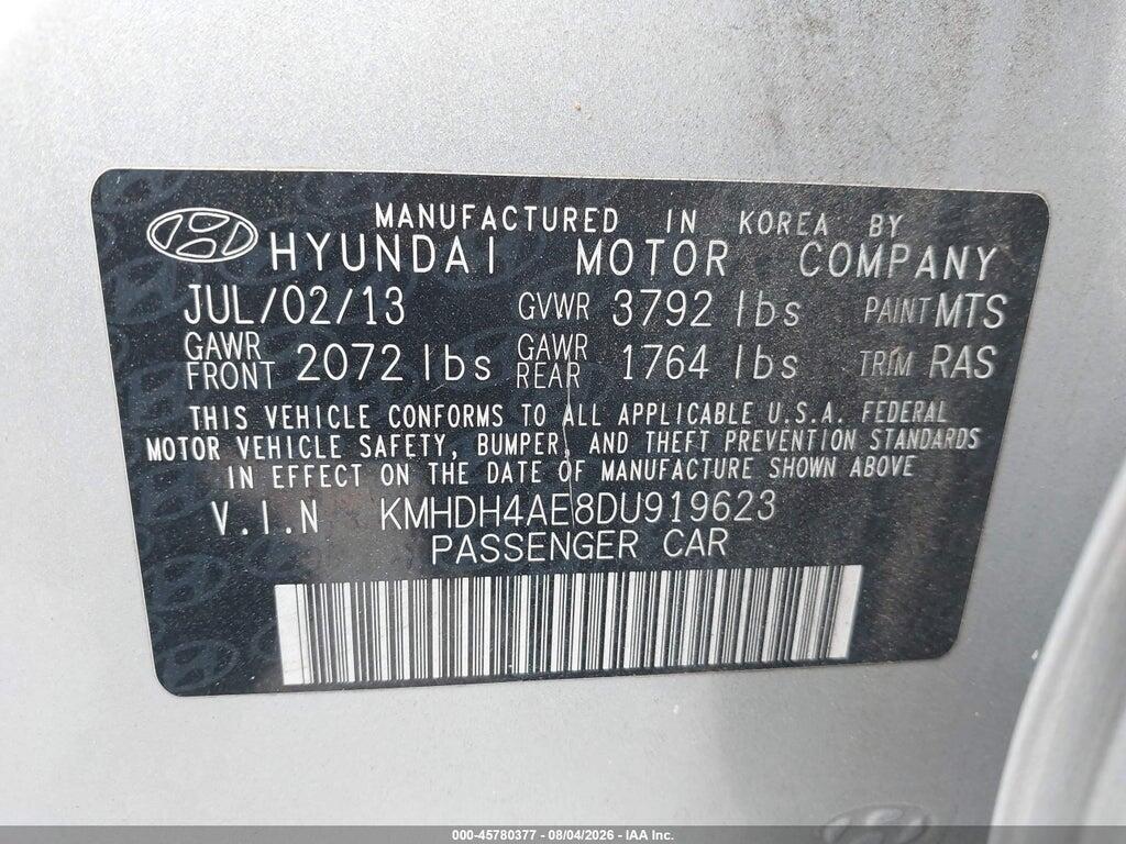 KMHDH4AE8DU919623 2013 HYUNDAI ELANTRA photo no. 9