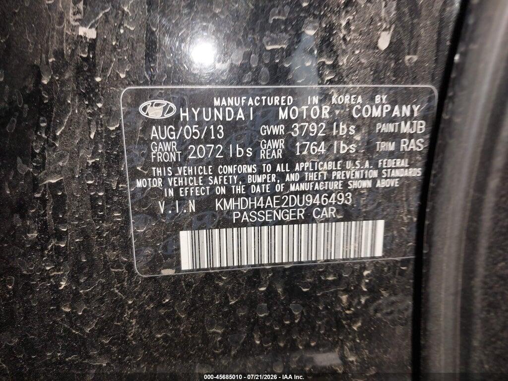 KMHDH4AE2DU946493 2013 HYUNDAI ELANTRA photo no. 9