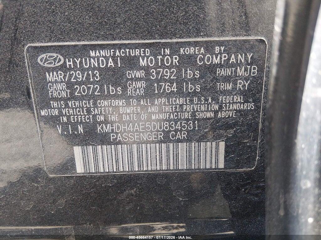 KMHDH4AE5DU834531 2013 HYUNDAI ELANTRA photo no. 9