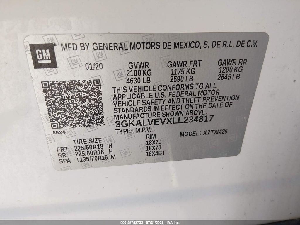 3GKALVEVXLL234817 2020 GMC TERRAIN photo no. 9