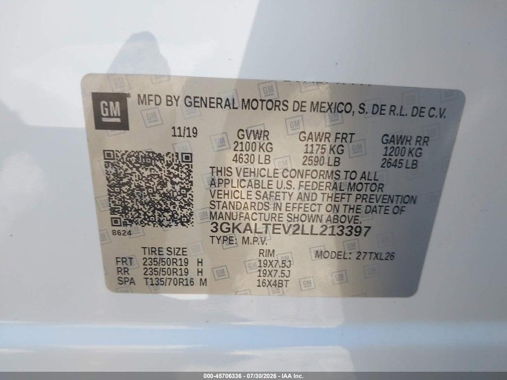3GKALTEV2LL213397 2020 GMC TERRAIN photo no. 9