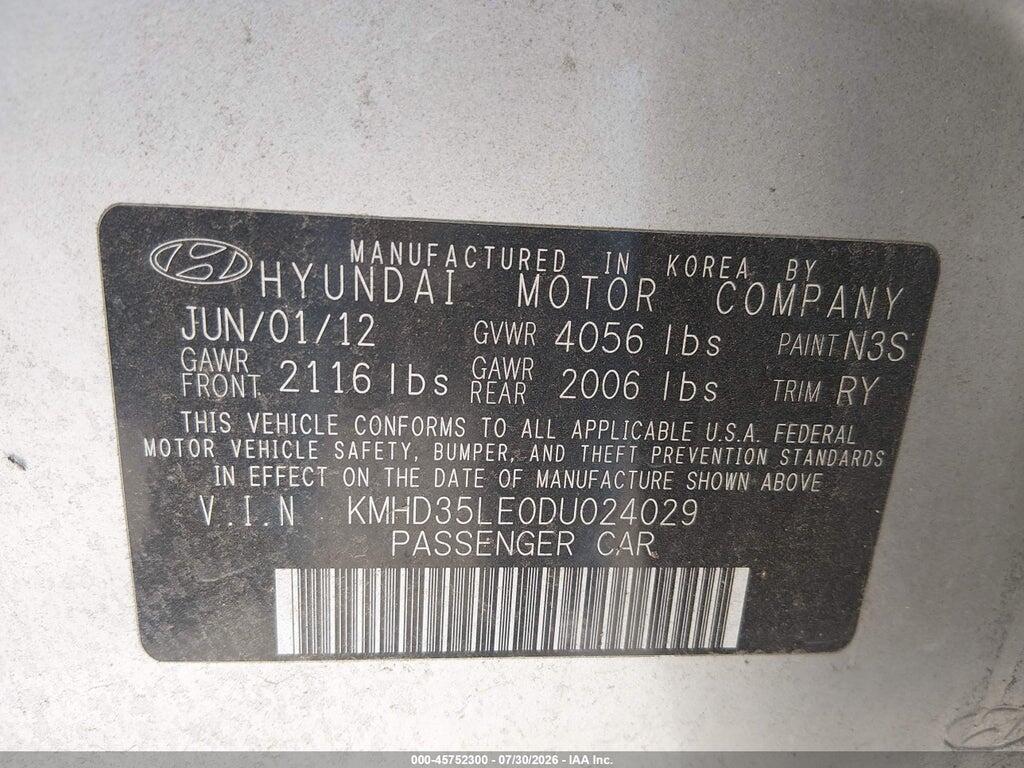 KMHD35LE0DU024029 2013 HYUNDAI ELANTRA GT photo no. 9