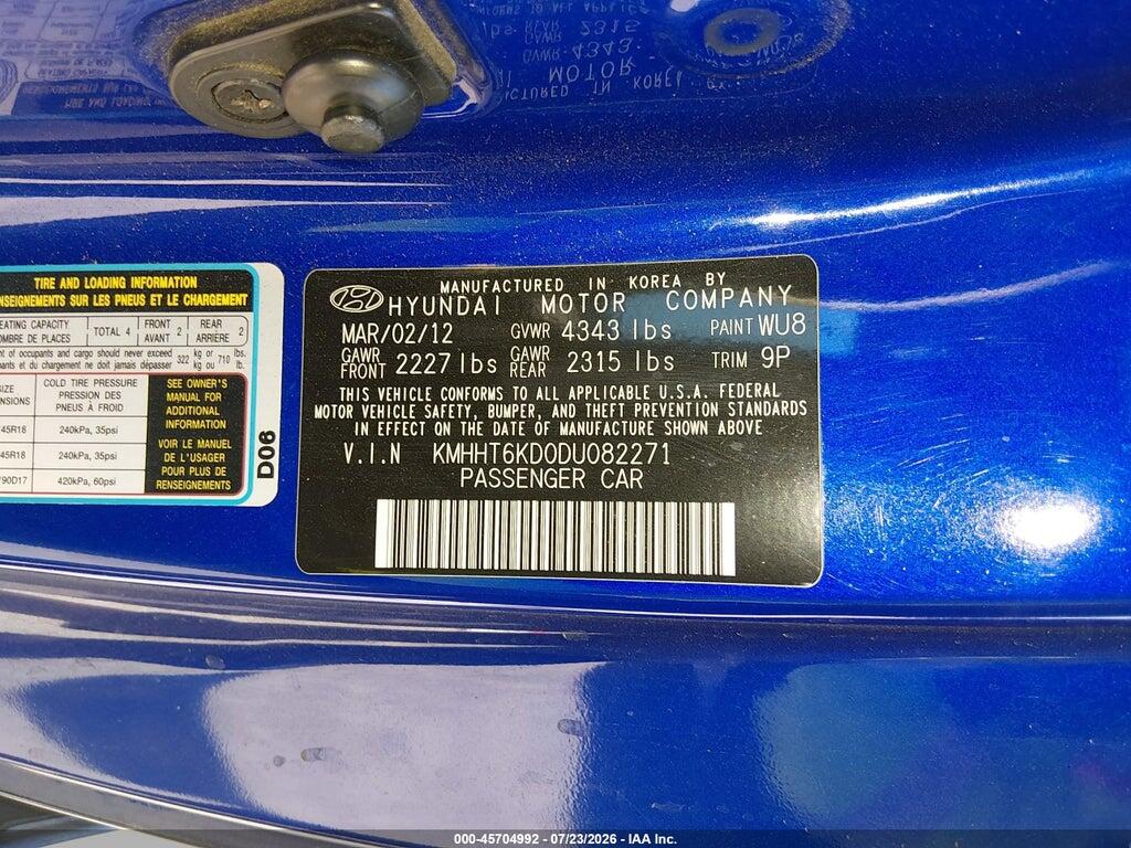 KMHHT6KD0DU082271 2013 HYUNDAI GENESIS photo no. 9