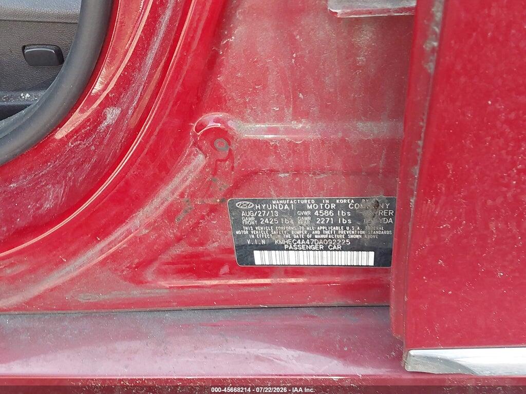 KMHEC4A47DA092225 2013 HYUNDAI SONATA HYBRID photo no. 9