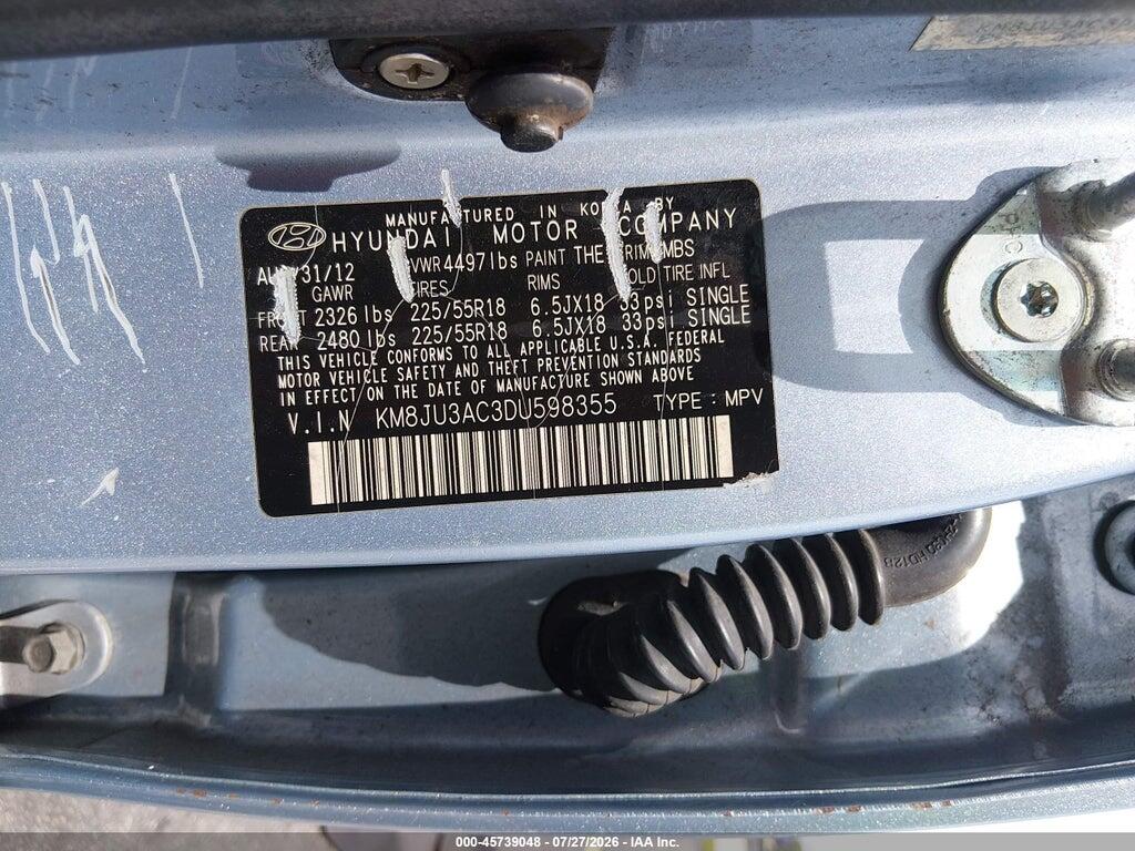 KM8JU3AC3DU598355 2013 HYUNDAI TUCSON photo no. 9