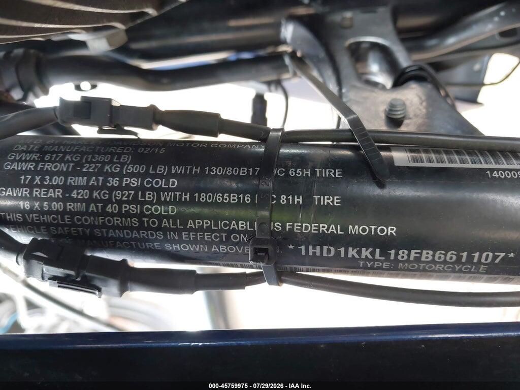 1HD1KKL18FB661107 2015 HARLEY-DAVIDSON FLHTKL photo no. 10