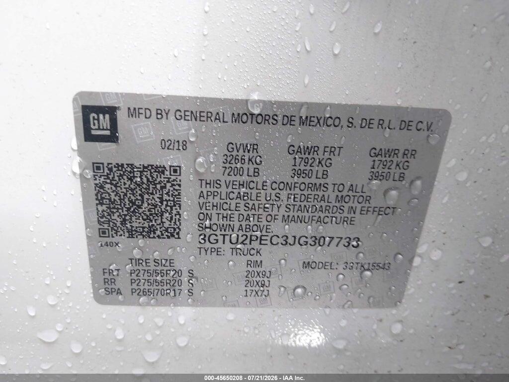3GTU2PEC3JG307733 2018 GMC SIERRA 1500 photo no. 9