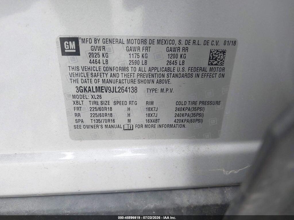 3GKALMEV9JL264138 2018 GMC TERRAIN photo no. 9