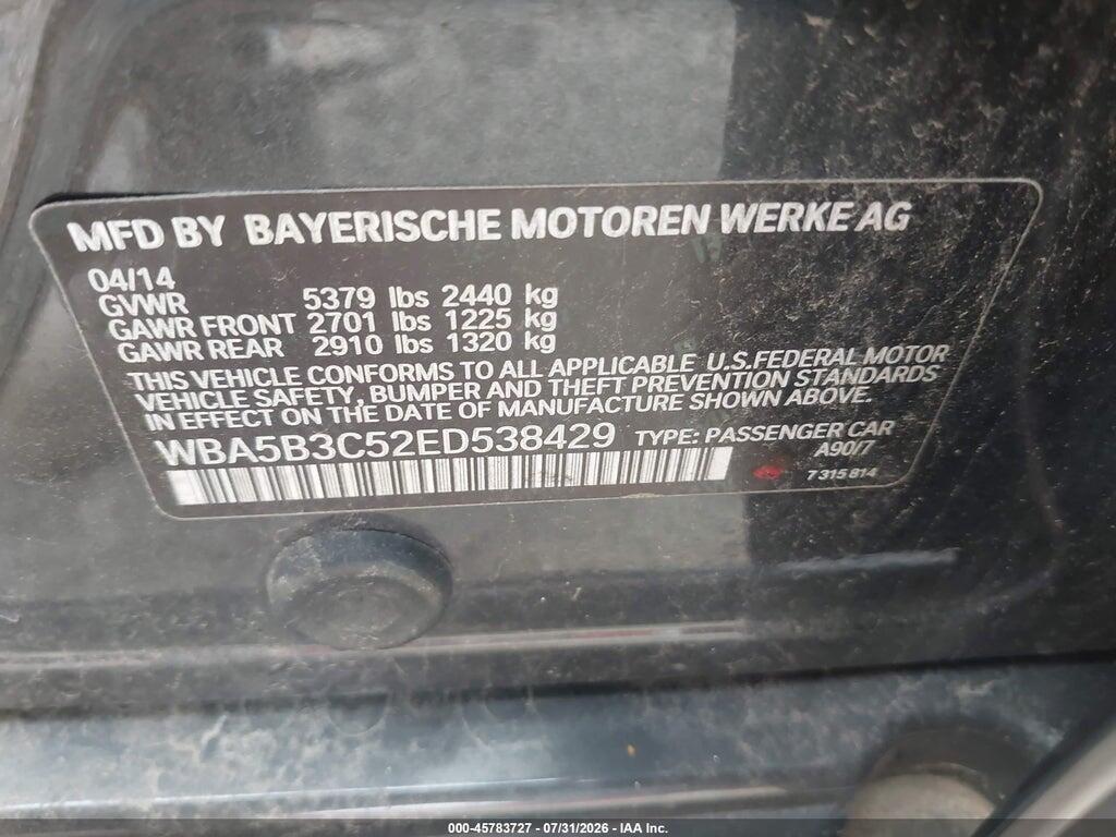 WBA5B3C52ED538429 2014 BMW 535I photo no. 9