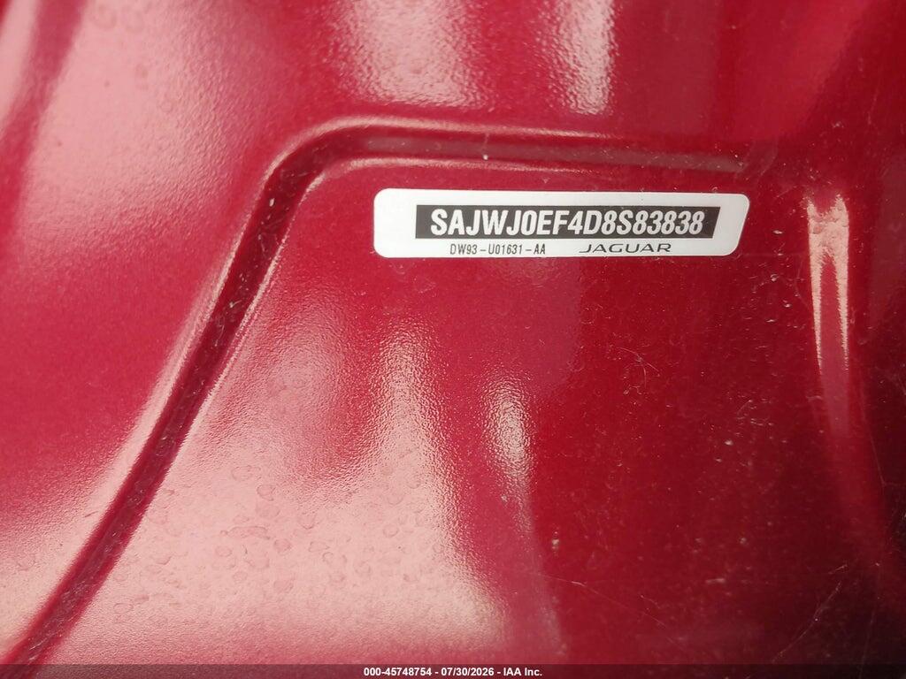 SAJWJ0EF4D8S83838 2013 JAGUAR XF photo no. 9