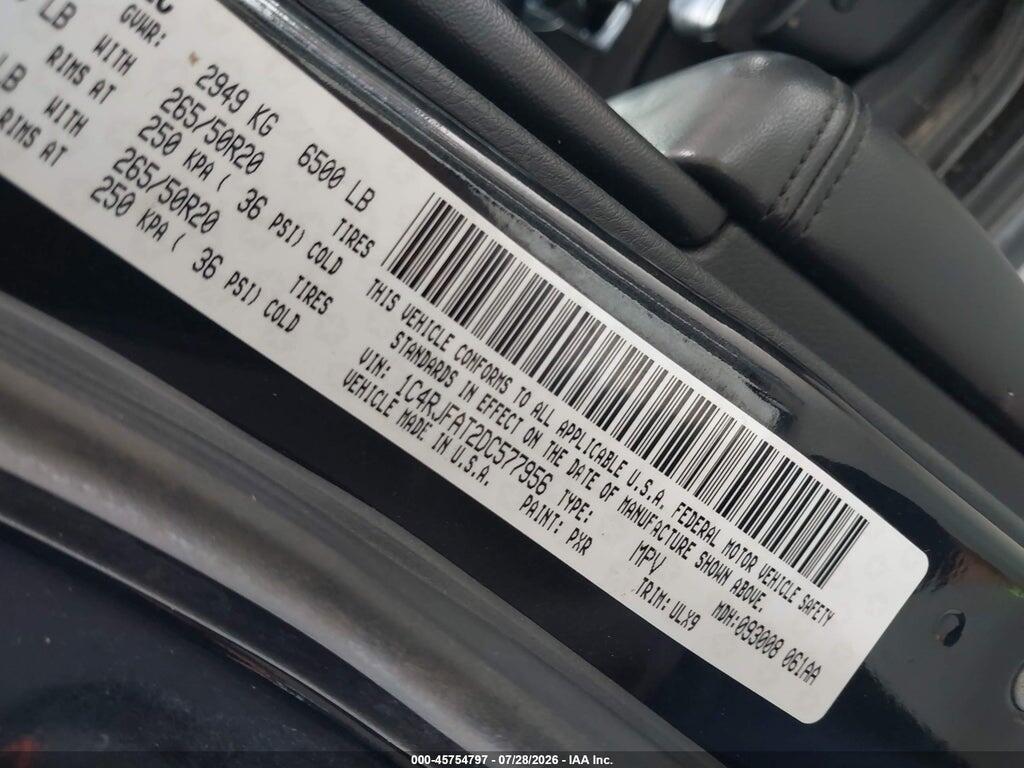 1C4RJFAT2DC577956 2013 JEEP GRAND CHEROKEE photo no. 9