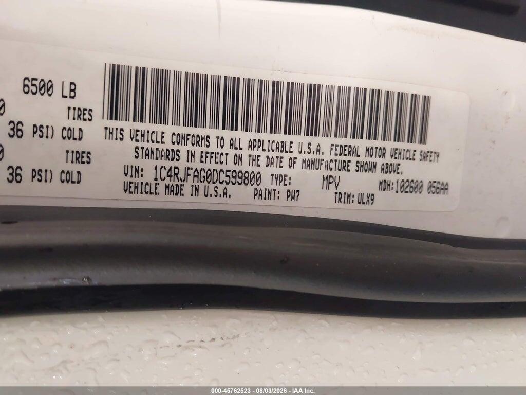 1C4RJFAG0DC599800 2013 JEEP GRAND CHEROKEE photo no. 9