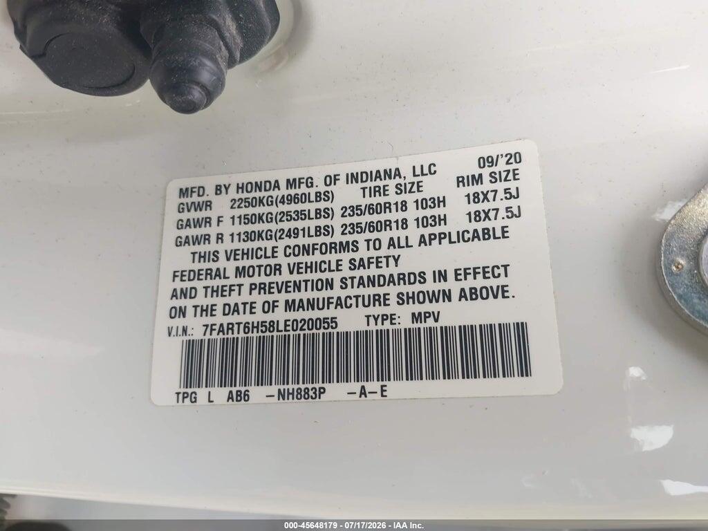 7FART6H58LE020055 2020 HONDA CR-V HYBRID photo no. 9