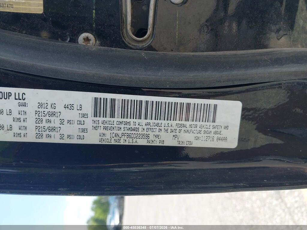 1C4NJPFB6DD223596 2013 JEEP PATRIOT photo no. 9