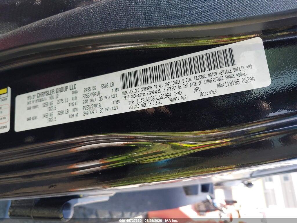 1C4BJWEG0DL561964 2013 JEEP WRANGLER UNLIMITED photo no. 9