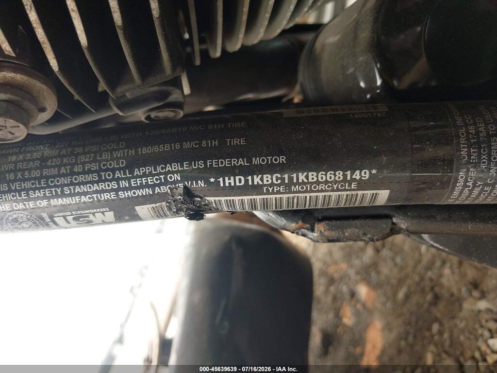 1HD1KBC11KB668149 2019 HARLEY-DAVIDSON FLHX photo no. 10