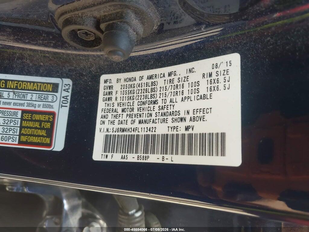 5J6RM4H34FL113422 2015 HONDA CR-V photo no. 9