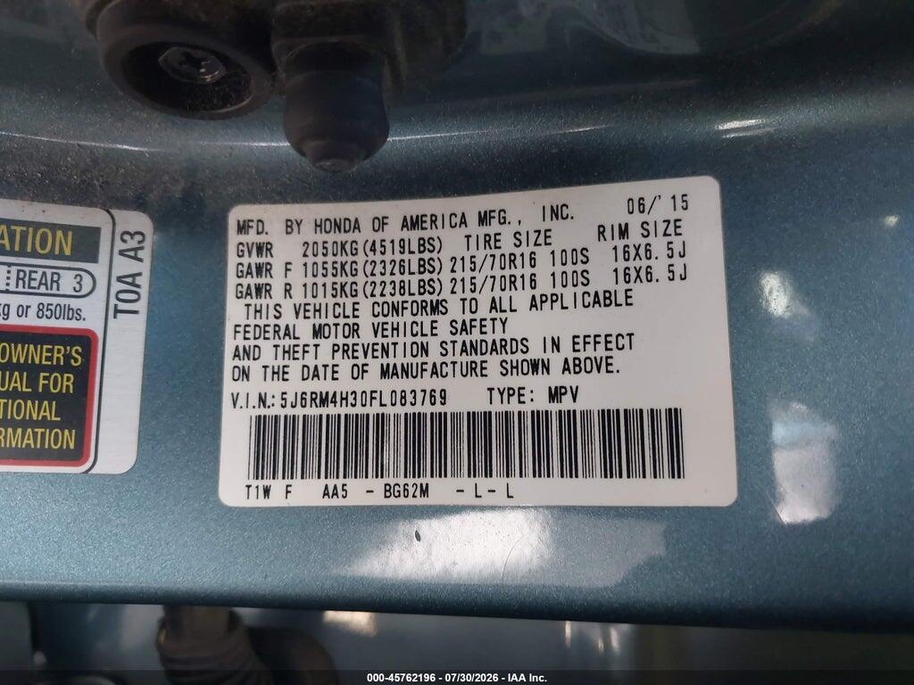 5J6RM4H30FL083769 2015 HONDA CR-V photo no. 9