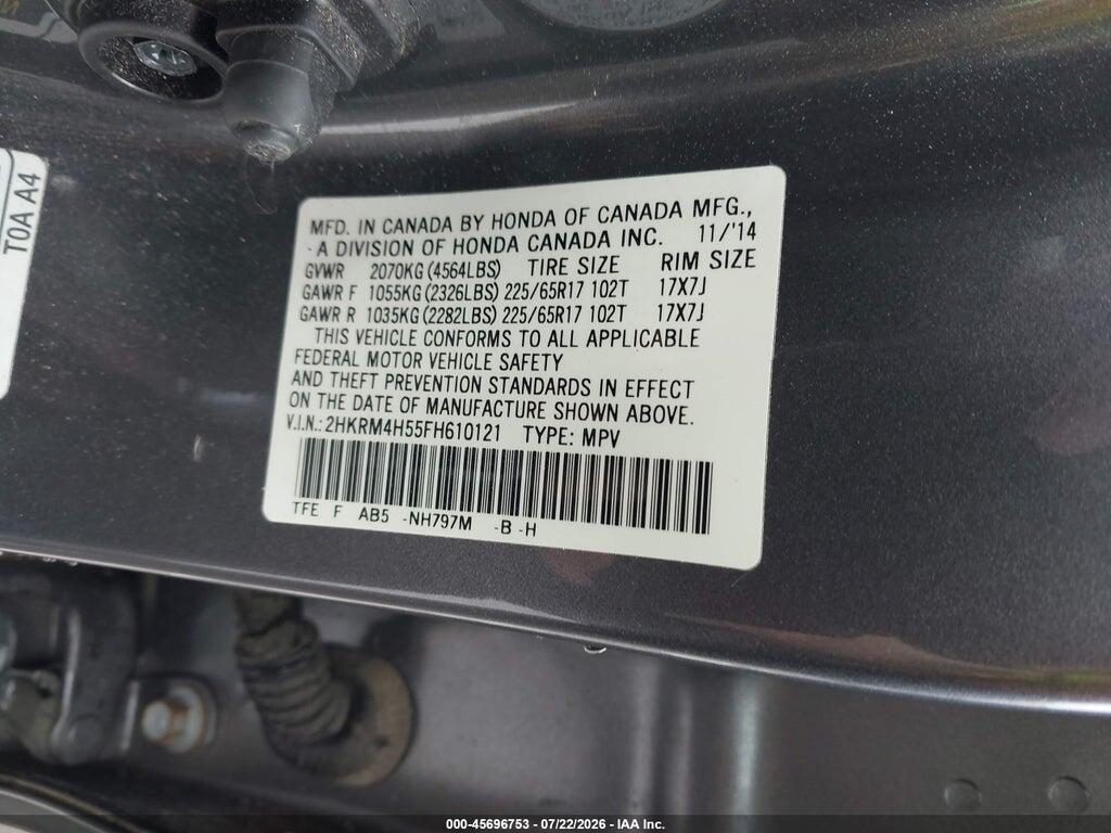 2HKRM4H55FH610121 2015 HONDA CR-V photo no. 9