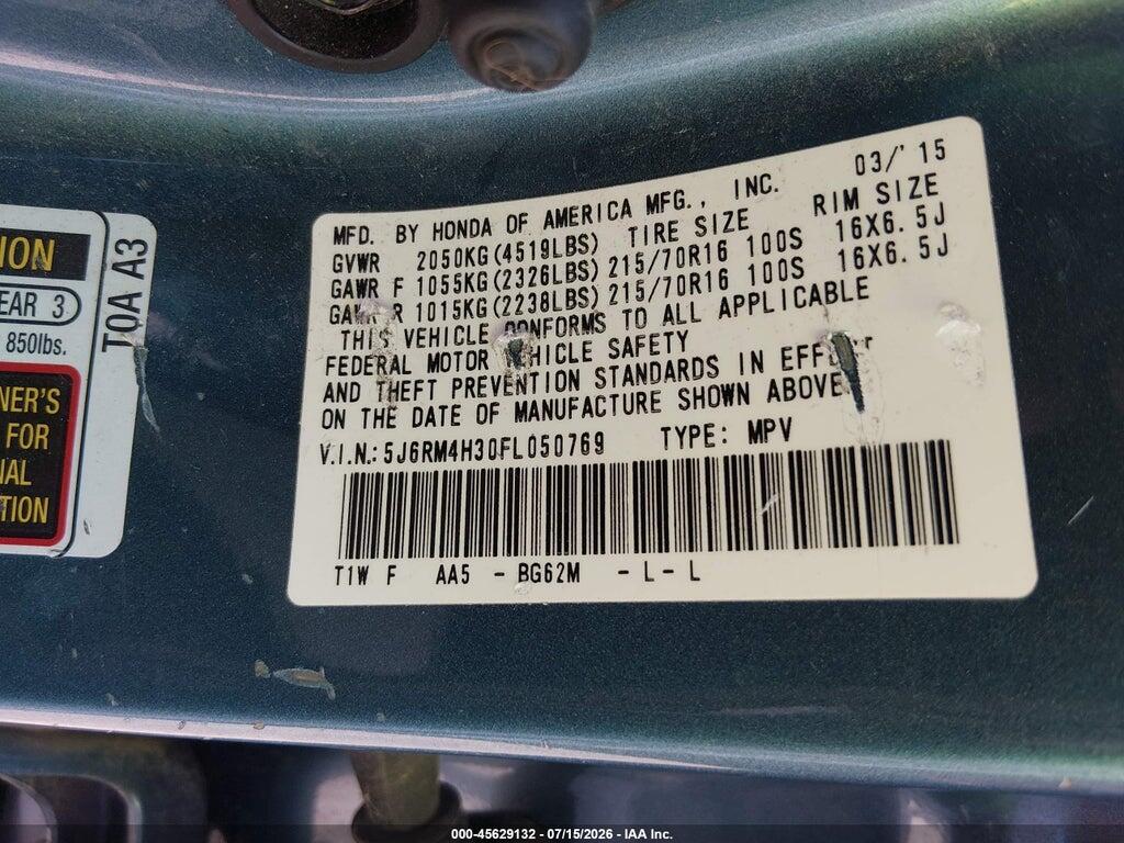 5J6RM4H30FL050769 2015 HONDA CR-V photo no. 9