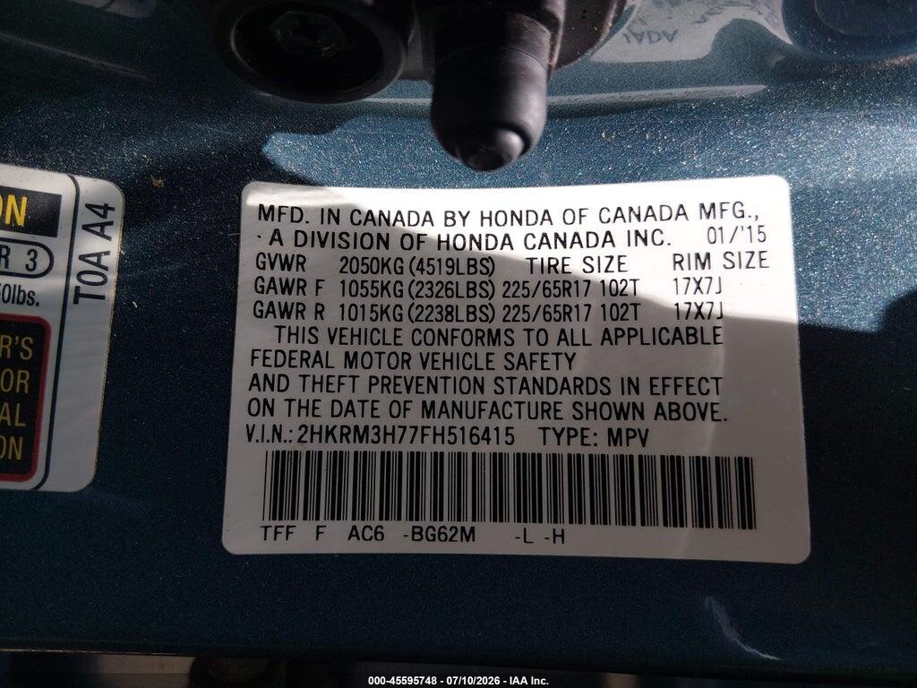 2HKRM3H77FH516415 2015 HONDA CR-V photo no. 9