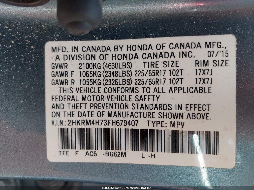 2HKRM4H73FH679407 2015 HONDA CR-V photo no. 9