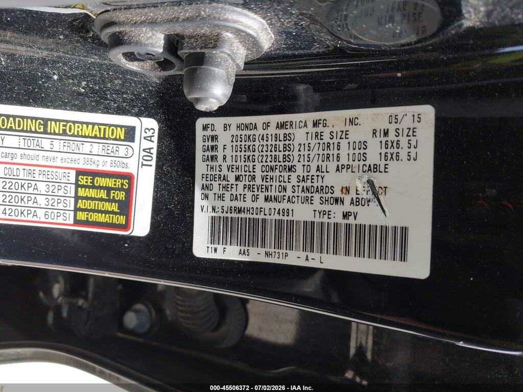 5J6RM4H30FL074991 2015 HONDA CR-V photo no. 9