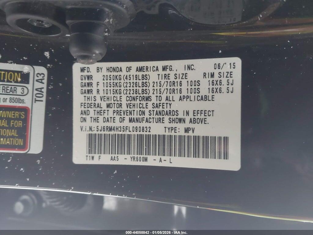 5J6RM4H35FL090832 2015 HONDA CR-V photo no. 9