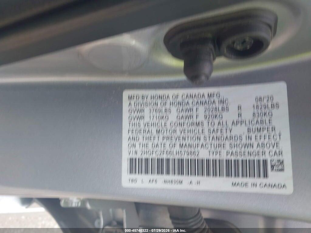 2HGFC2F66LH579862 2020 HONDA CIVIC photo no. 9