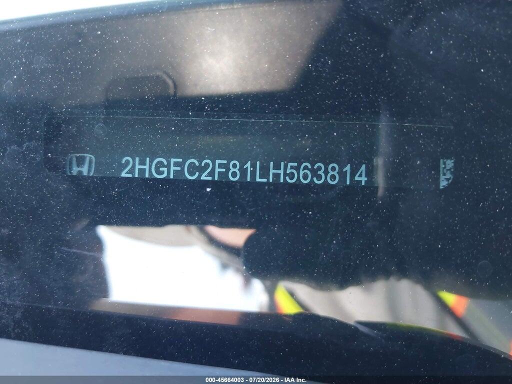 2HGFC2F81LH563814 2020 HONDA CIVIC photo no. 9