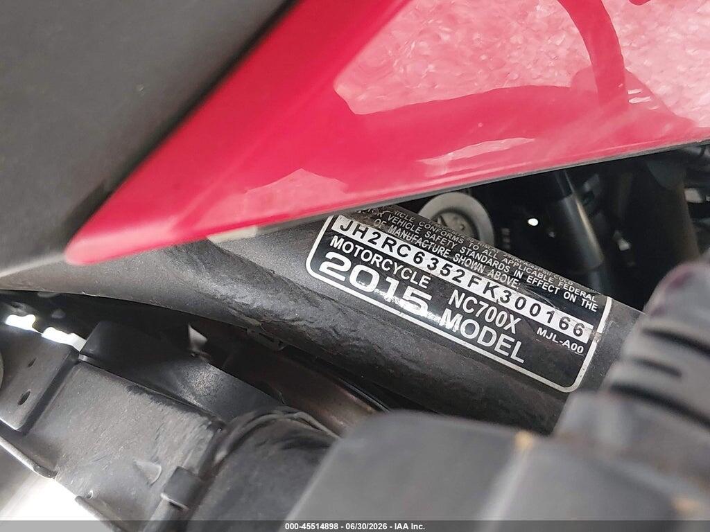 JH2RC6352FK300166 2015 HONDA NC700X photo no. 10