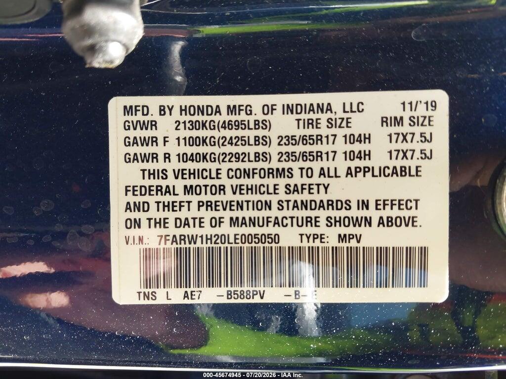 7FARW1H20LE005050 2020 HONDA CR-V photo no. 9